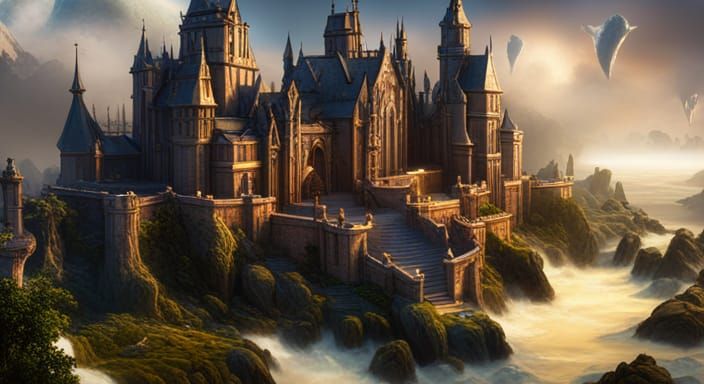 Dark Fantasy Heavenly Kingdom Concept Art