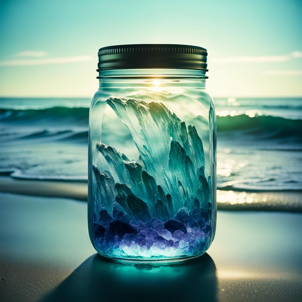 Ocean in Crystal Jar: Cinematic Film Still