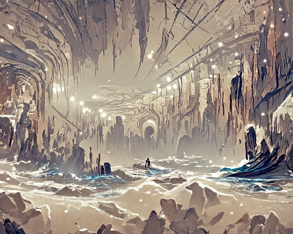 Monumental Underground Sea in Ancient Cave