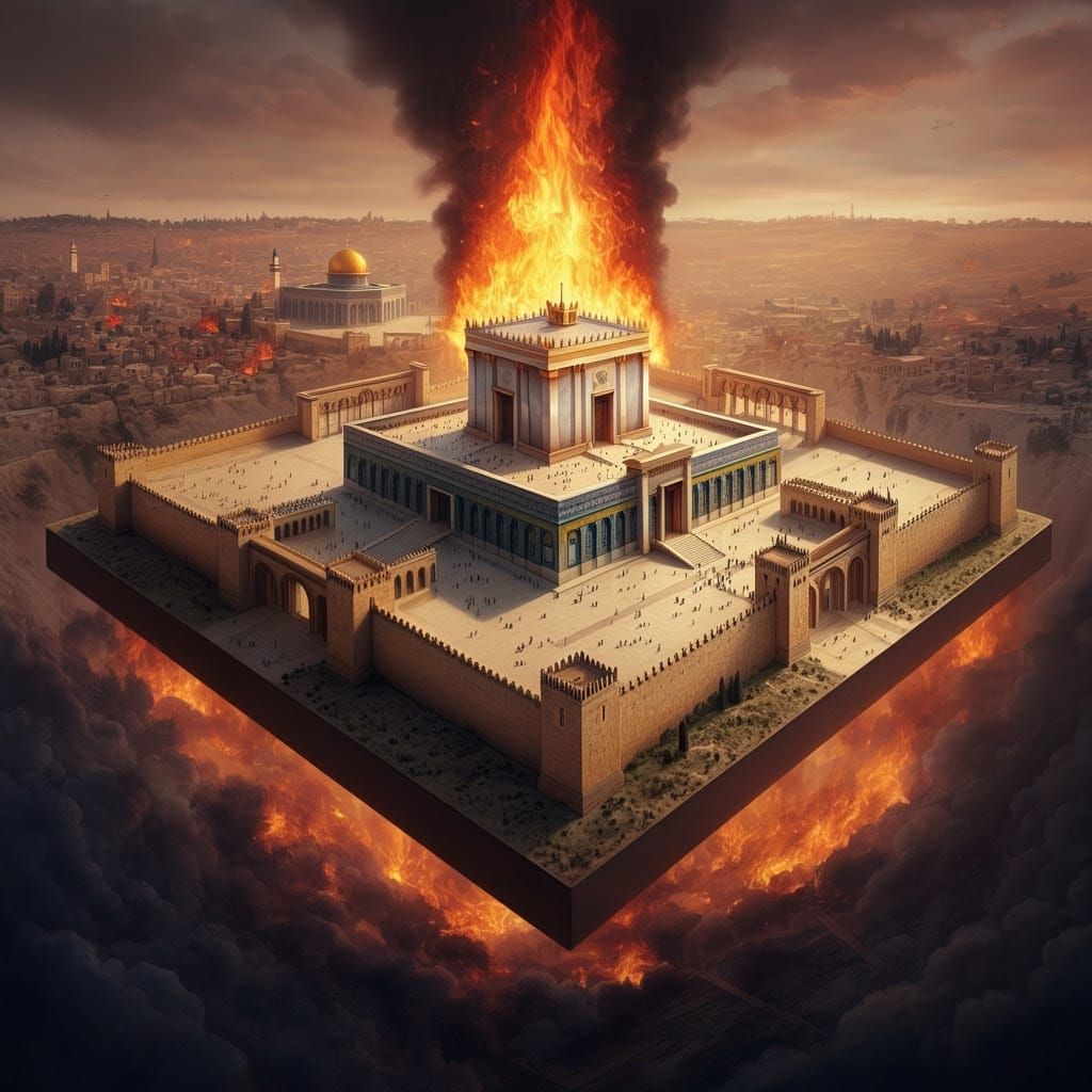Ancient Temple Descends in Flames from Heaven to Jerusalem