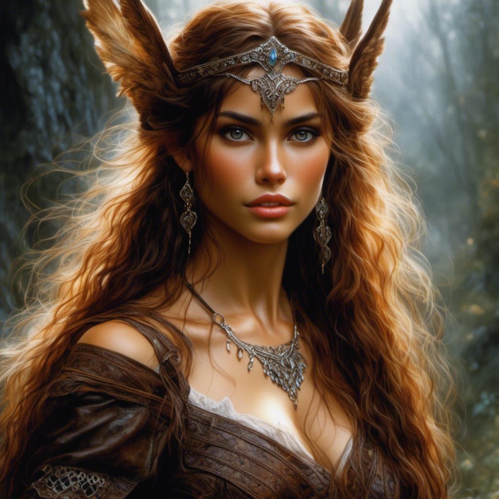 Beautiful Elf Portrait in Hyperreal Style