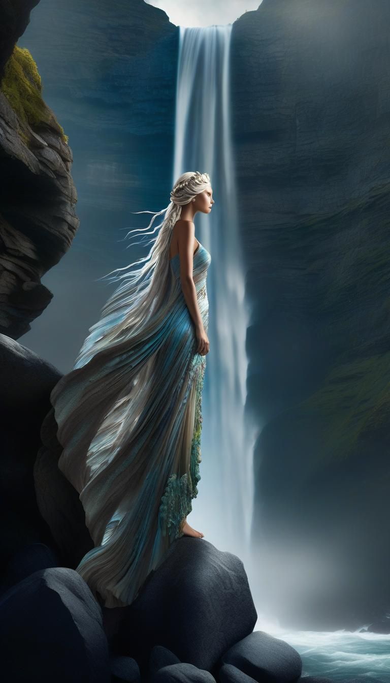 Waterfall Woman: An Animated Stone Sculpture