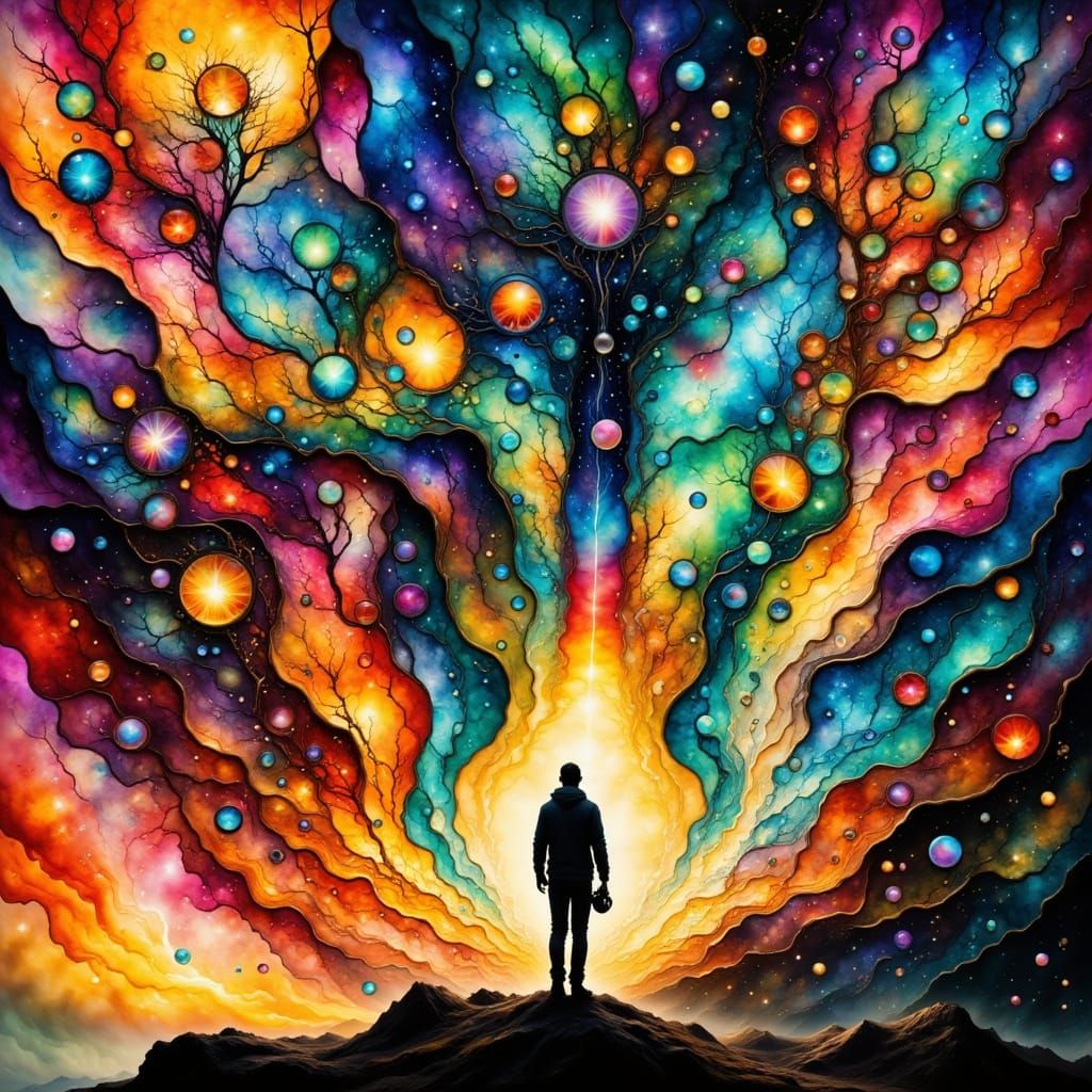 Abstract Photographer's Vision in Vivid Geometric Style