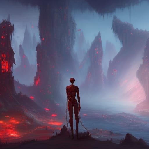 Controlled Puppet in Fantastical Detailed Matte Painting