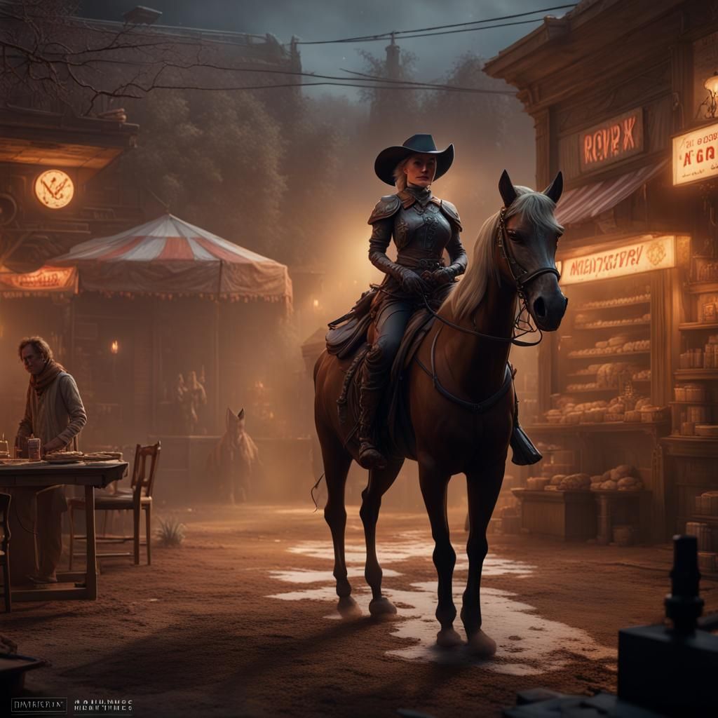 Barb Kellner's Pizza Business: Dark Fantasy Art