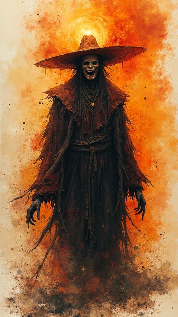 A Cosmic laughing wizard in jagged form.