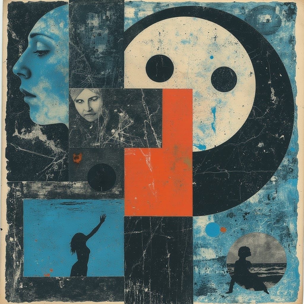 Celestial Robot Dance Party in Vibrant, Psychedelic Colors