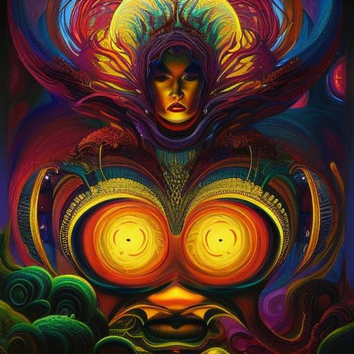 Eerie Sci-Fi Horror Conflagration in Hyperdetailed Pop Art