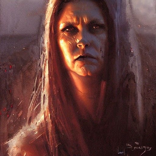 Weeping Widow Oil Painting
