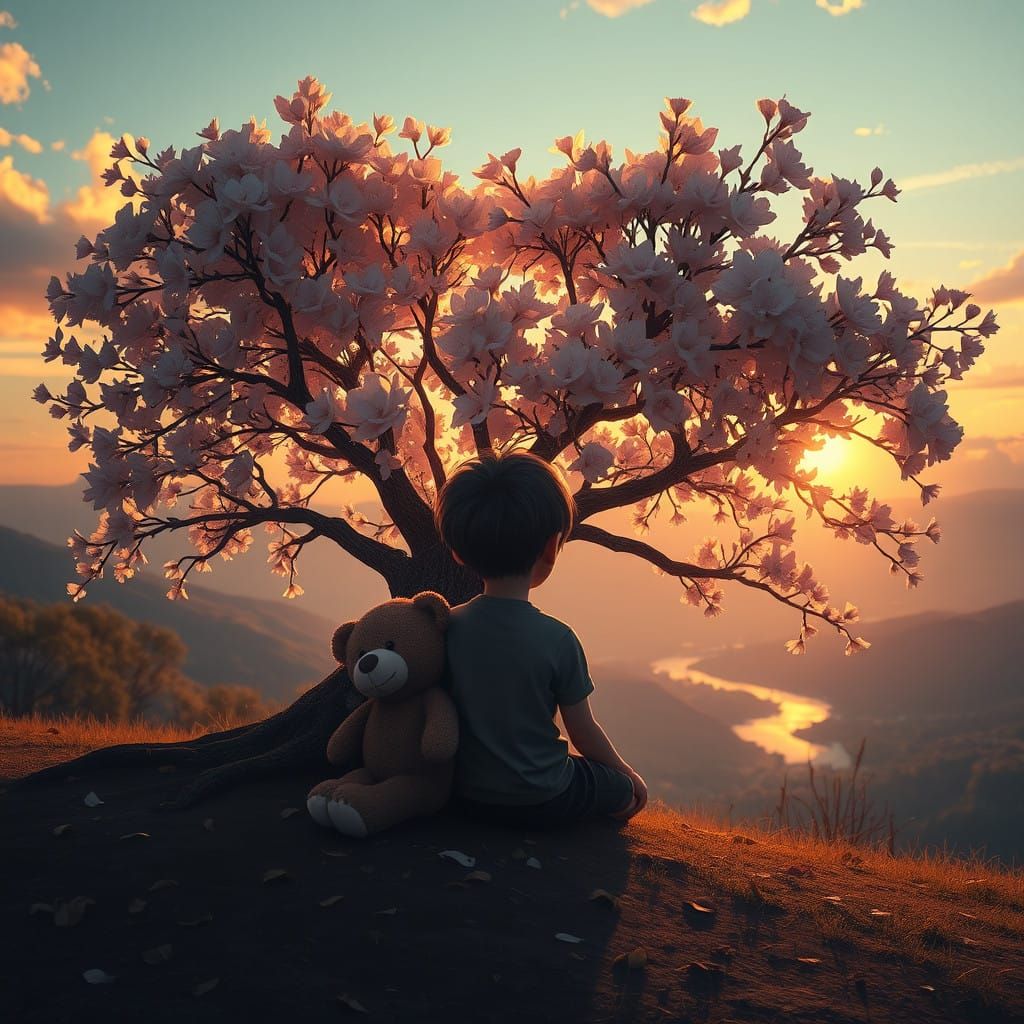 Hopeful Wingspan in a Muted, Dreamy Landscape