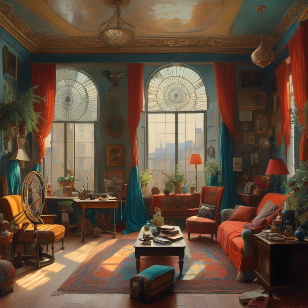 Paris Penthouse Interior in Jean-Leon Gerome Style