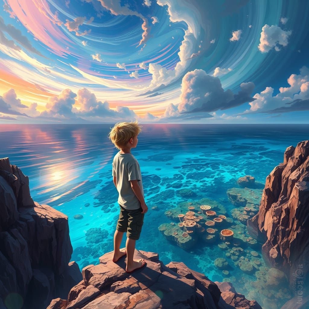 Bioluminescent Reef: Fantasy Concept Art