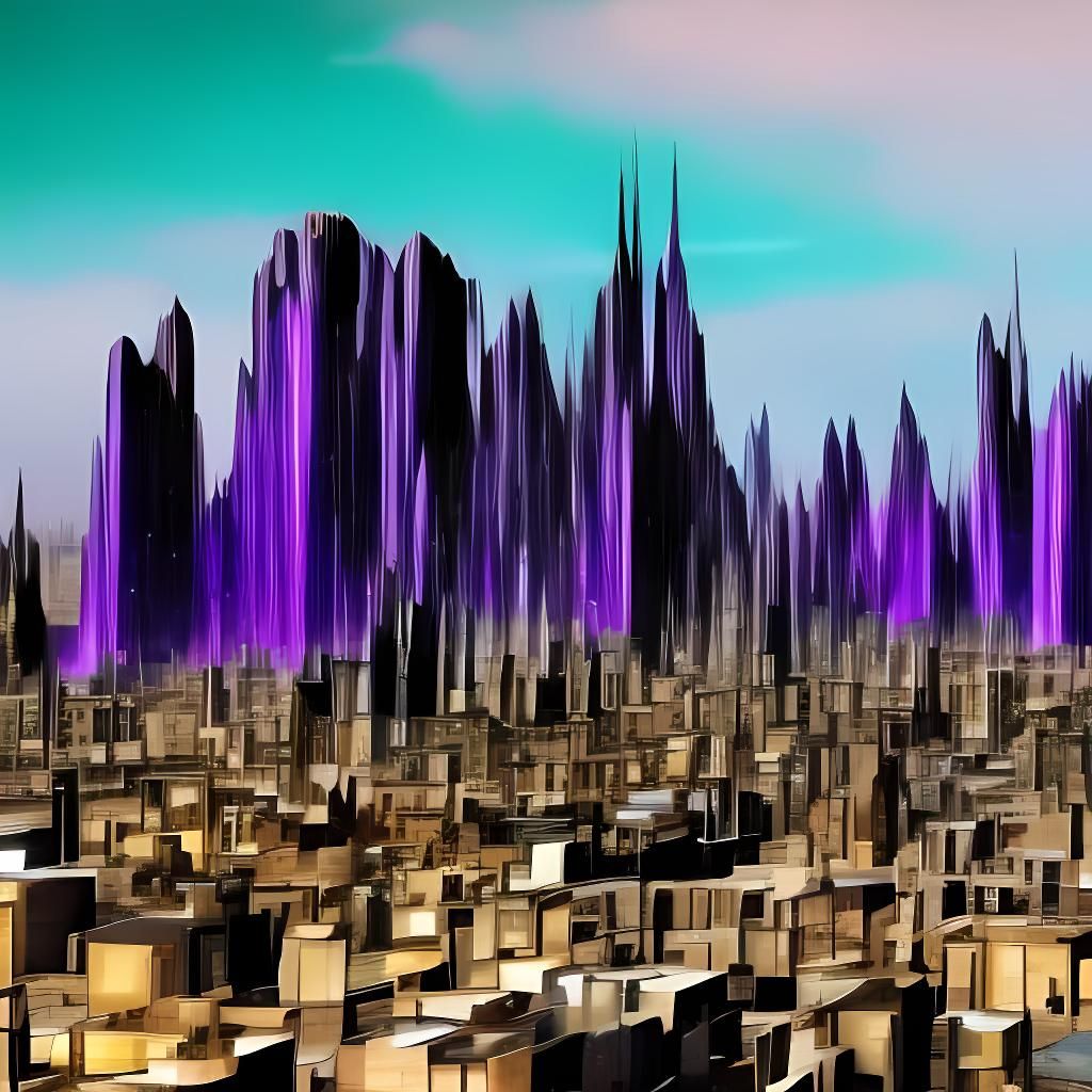 Futuristic Asteroid City in Epic Sci-Fi Style