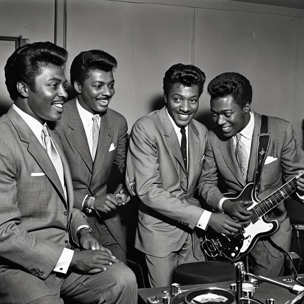 Rock and Roll Legends Jam Session in the 1950s