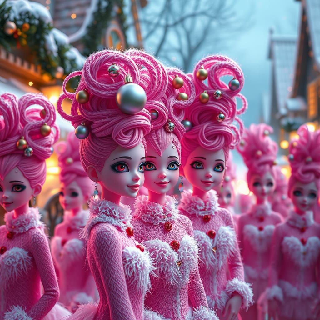 Pink Ville-Who Christmas Celebration in Whimsical 3D Anime S...