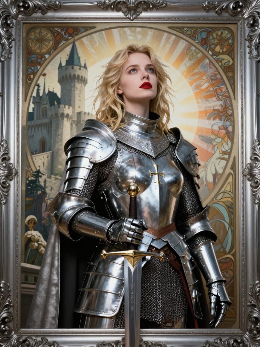 Female Templar Knight in Dynamic Lighting