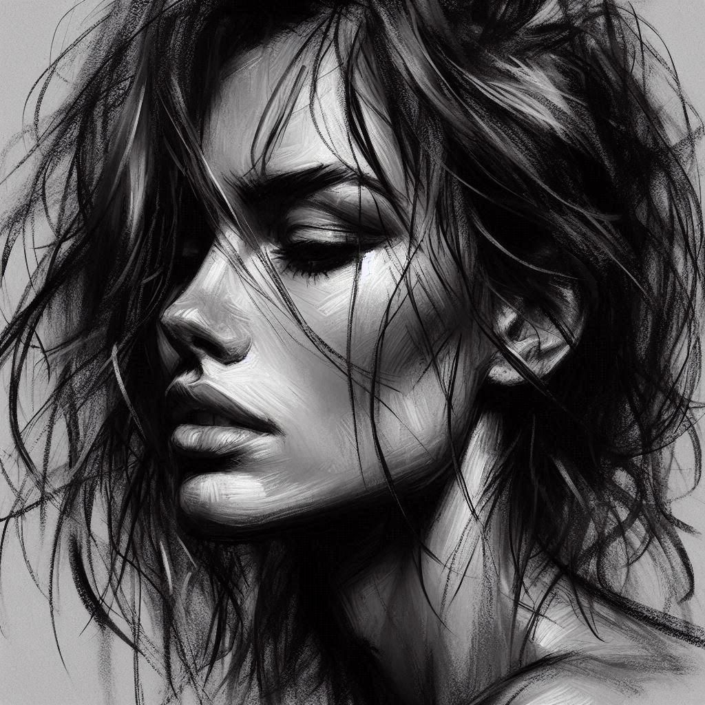 Classic Charcoal Drawing