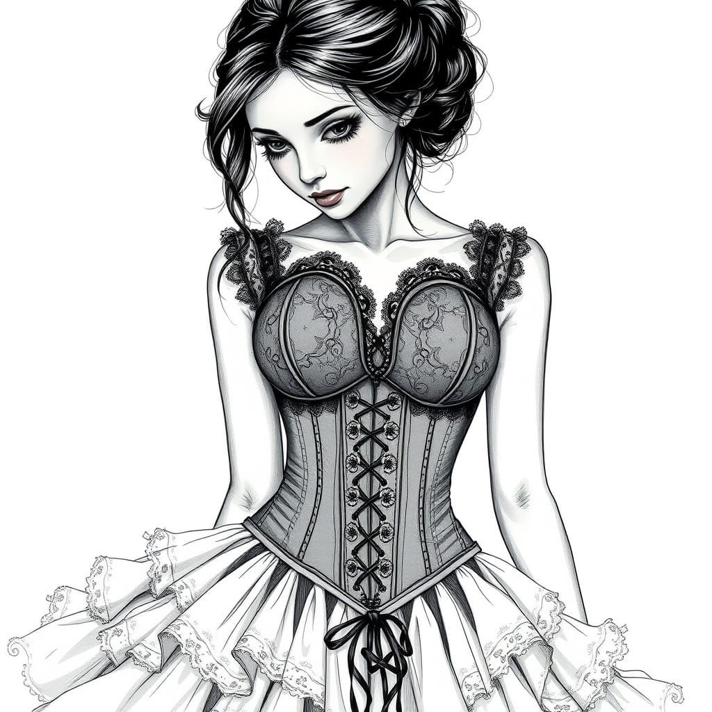 Victorian Gothic Elegance: Ethereal Beauty with a Hint of My...