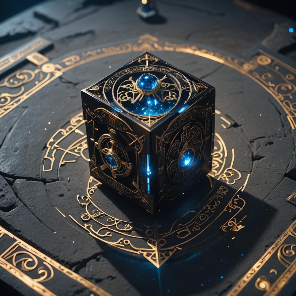 Cinematic Jedi Holocron Emits Blue Light