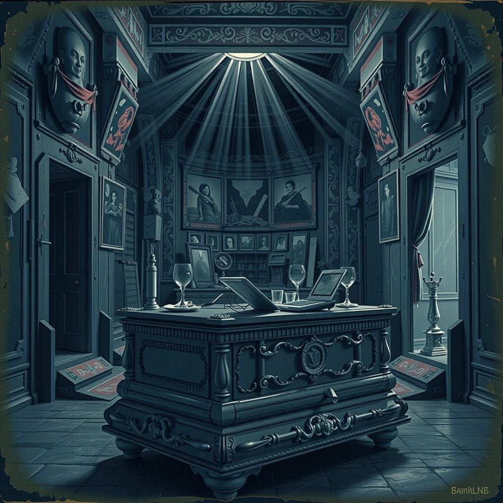 Abstract Swirling Red Forms