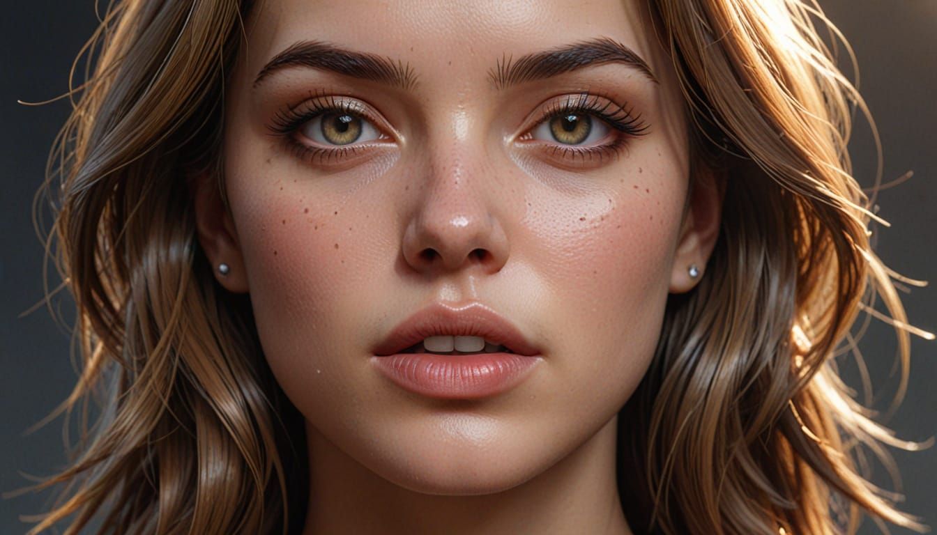 Mysterious Woman with a Zipper-Locked Smile