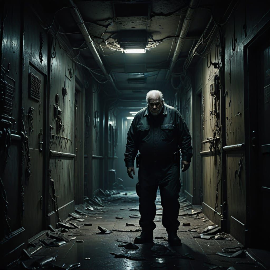 Hyper-Realistic Corridor of Despair in Cinematic Style