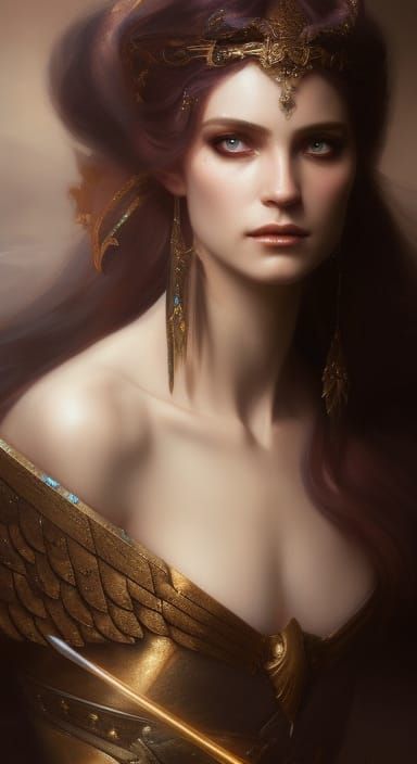 Lady of Shalott Portrait in Hyperrealistic Style