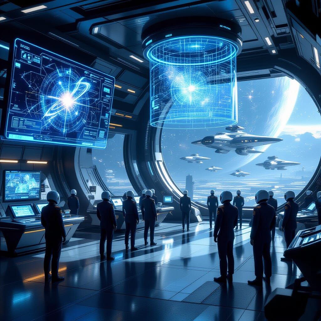 Futuristic Space Academy in Hyper-Realistic Style