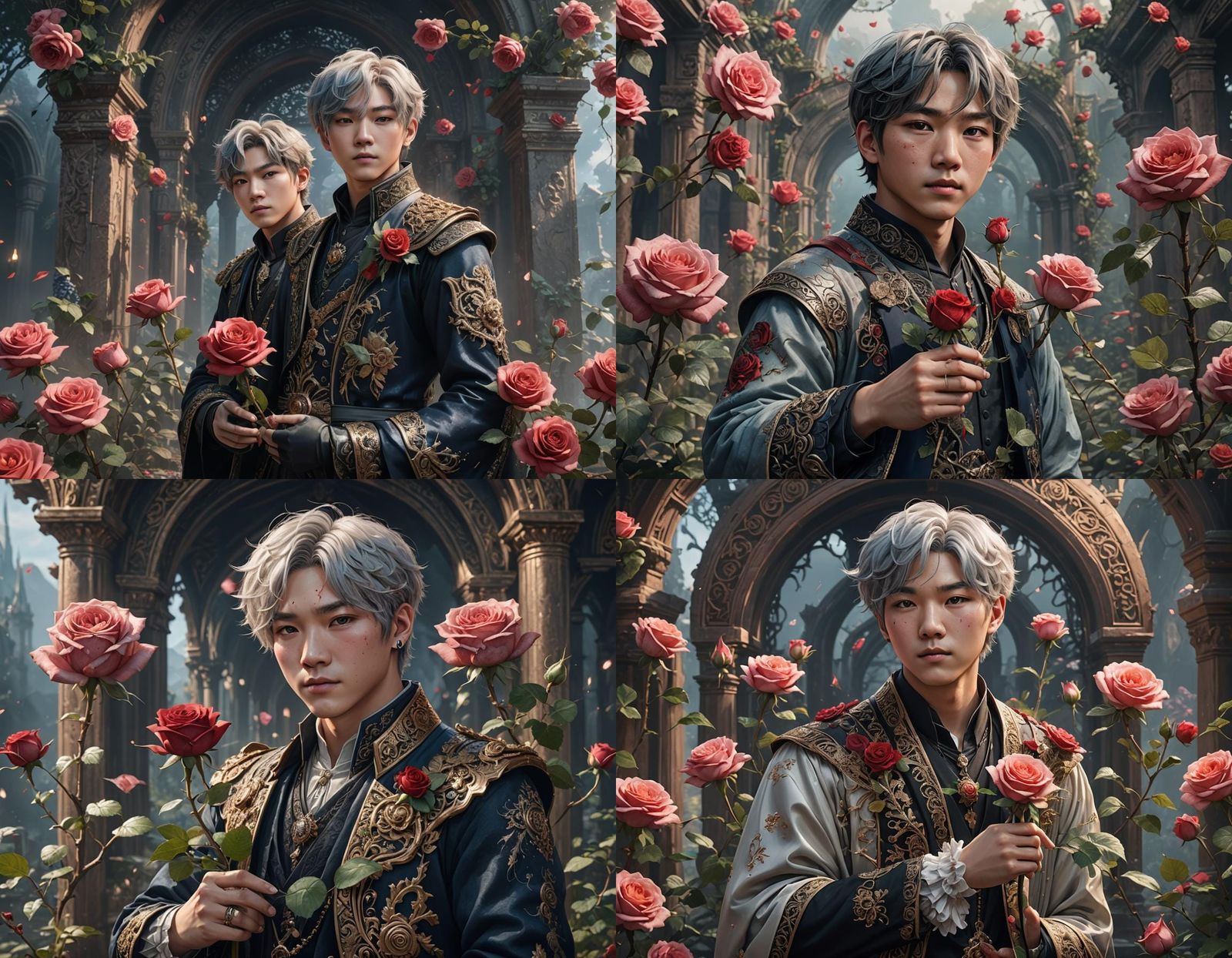 Suga of BTS Holding a Rose