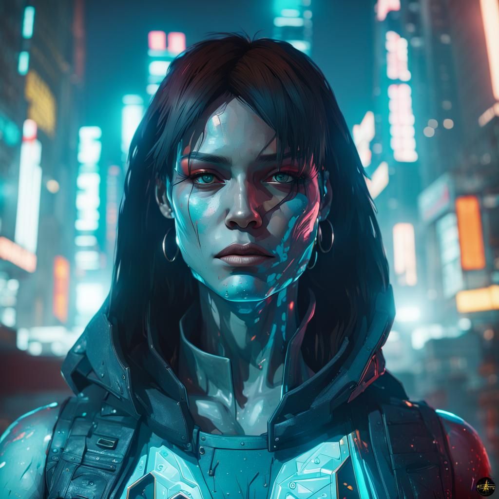 Cyberpunk Cityscape Concept Art in 8K Resolution