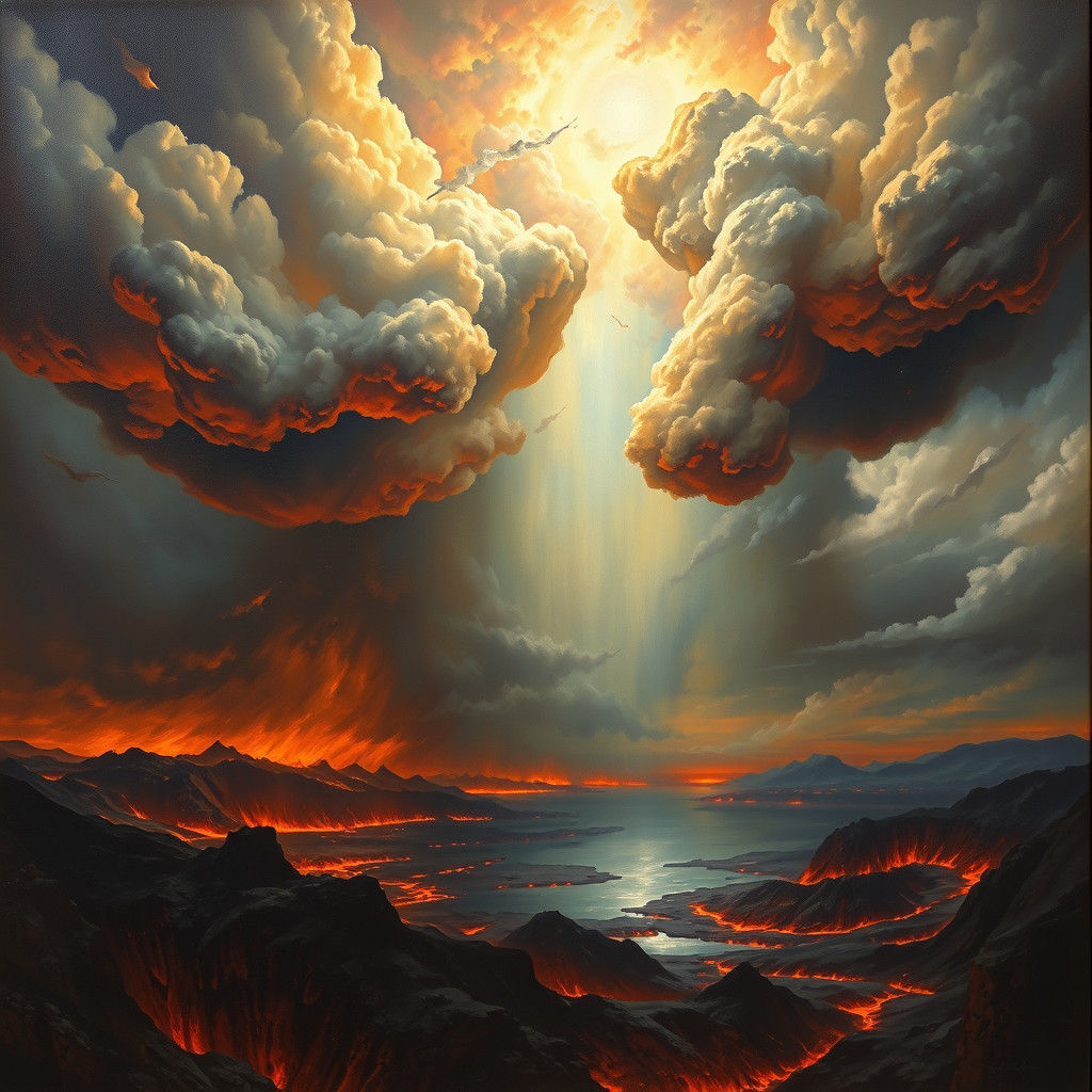 Foreboding Storm over Hell's Lake of Fire