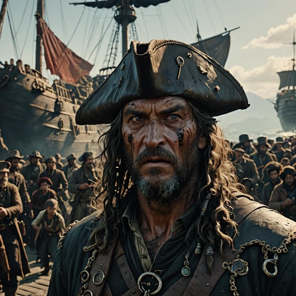 Realistic Pirate in Cinematic 8K Detail