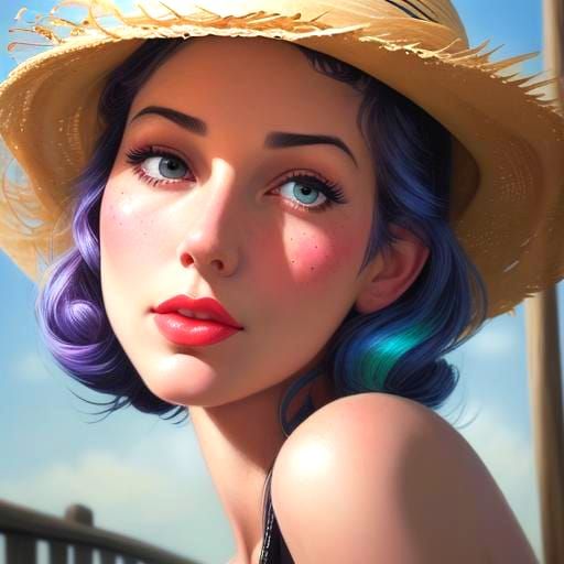 The straw hat girl