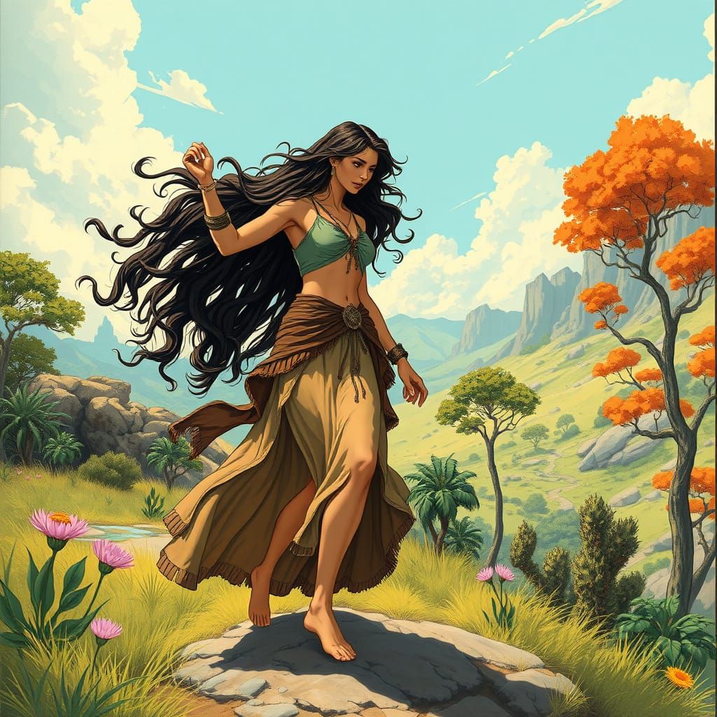 Berenice: Alphonse Mucha-Style Illustration