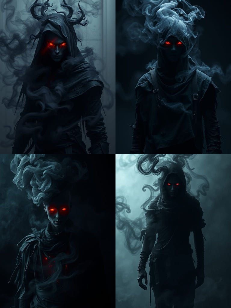 Ethereal Shadow Beings in Dark Ambiance