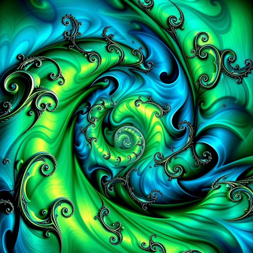 Majestic Fractal Vortex in Nature's Splendor