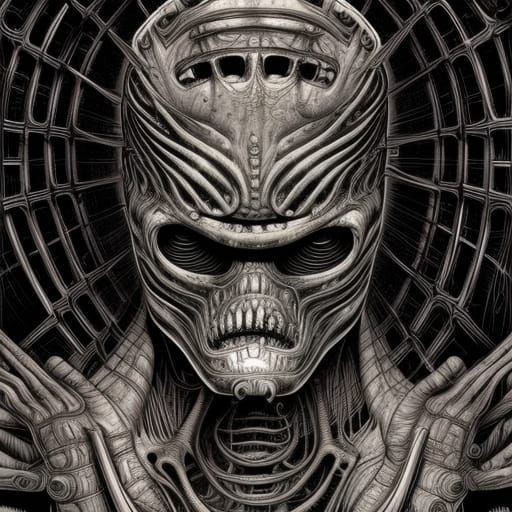 HR Giger Style Comic Book Art