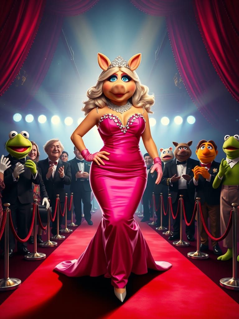 Glamorous Muppet Premiere Night in Classic Hollywood Style