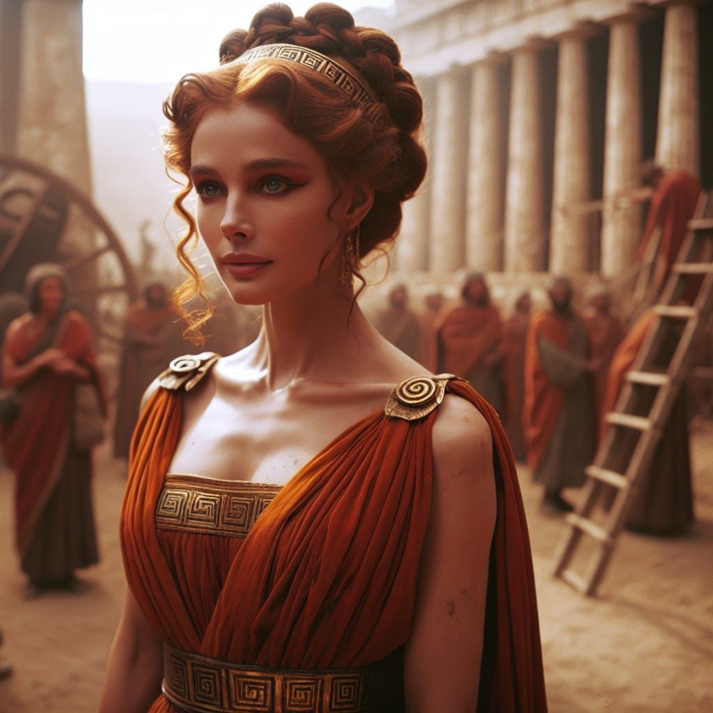 Chrysothemis: A Cinematic Still of Greek Grandeur