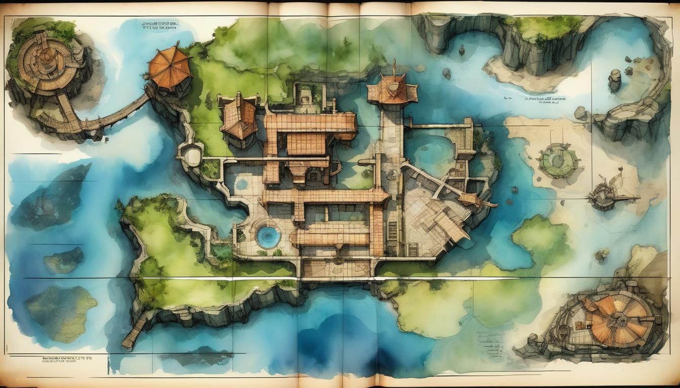 Watercolor Blueprints for D&D Campaign Inspiration