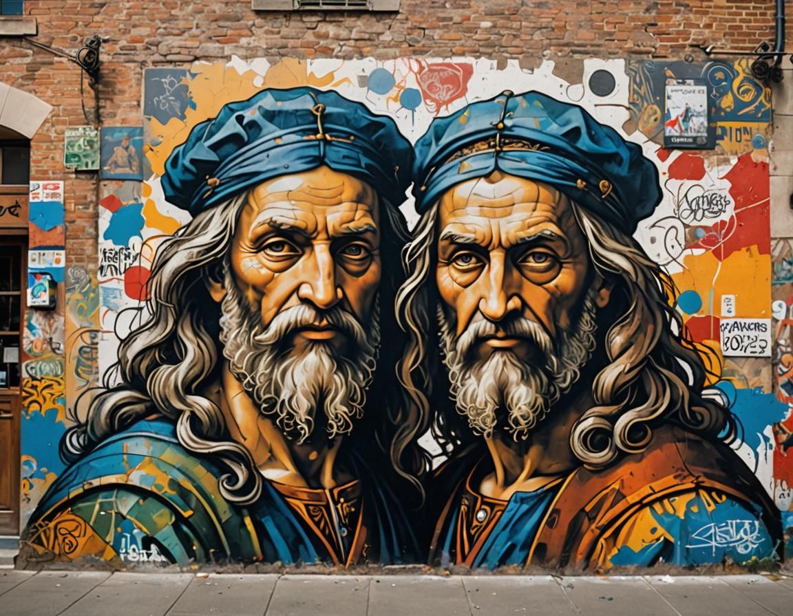 Renaissance Masters Create Street Art Graffiti