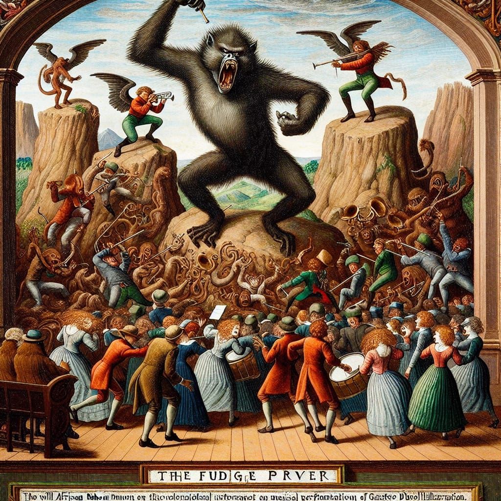 A Wild Baboon Disrupts a High School Musical Performance of Fudge River II