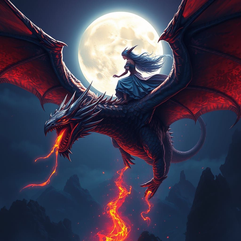 Draenei on Dragon: Dynamic Fantasy Concept Art