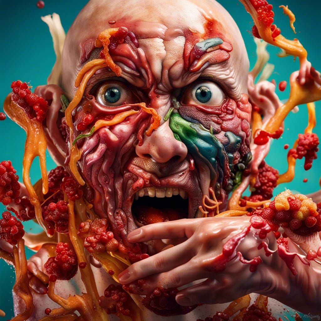 Disturbing Body Horror Chinese Food Photography