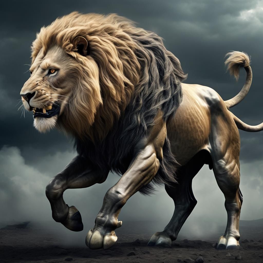 Majestic Lion-Horse Fusion: A Giant Beast