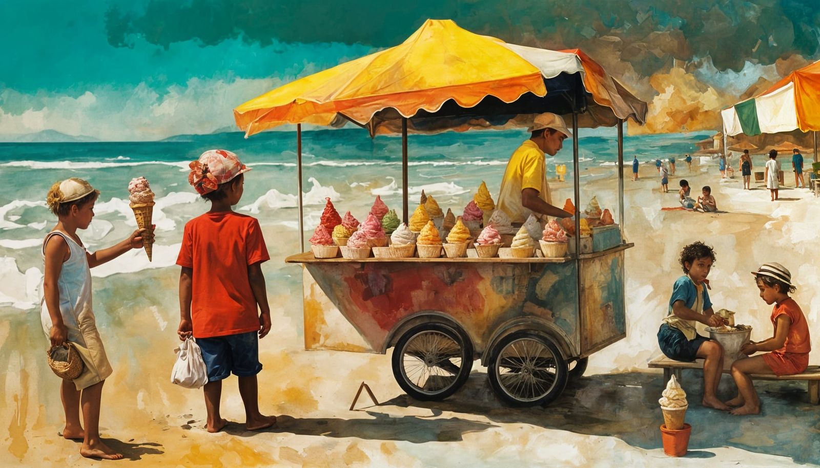 Italian Beach Ice Cream, Dave McKean Style