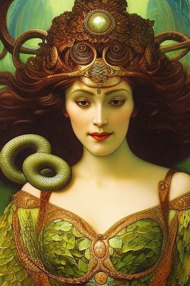 Fantasy Art Image of Mythical Melusine Sorceress