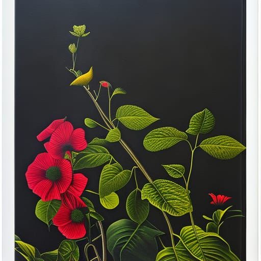 Photorealistic Surreal Tree Woman in Triadic Colors