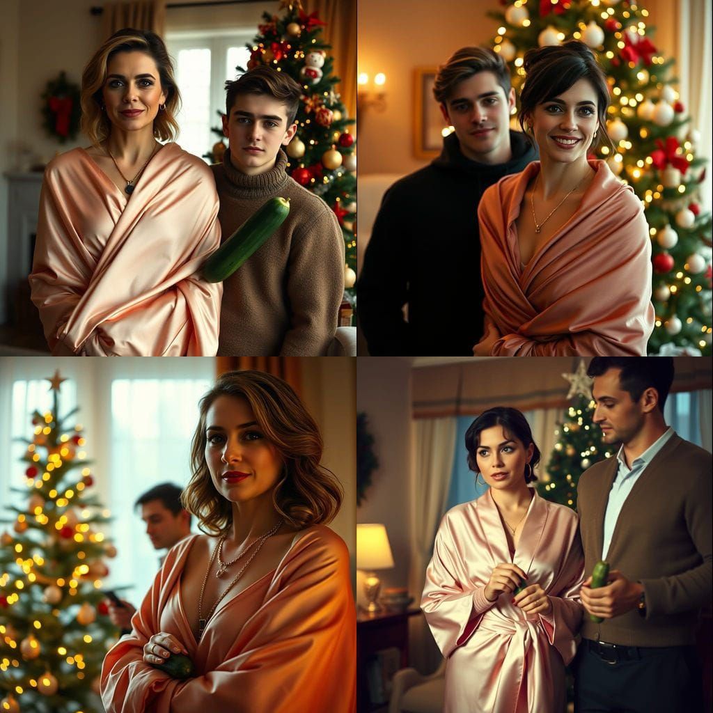 Confident Woman in Cozy Setting with Boyfriend