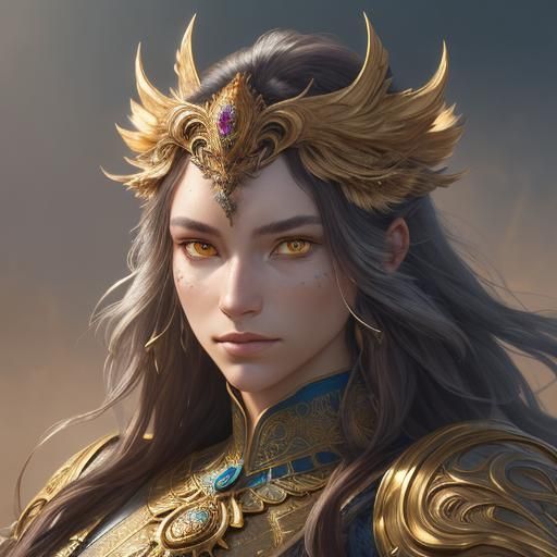 Wolf-Hybrid Portrait in Ethereal Fantasy Art Style